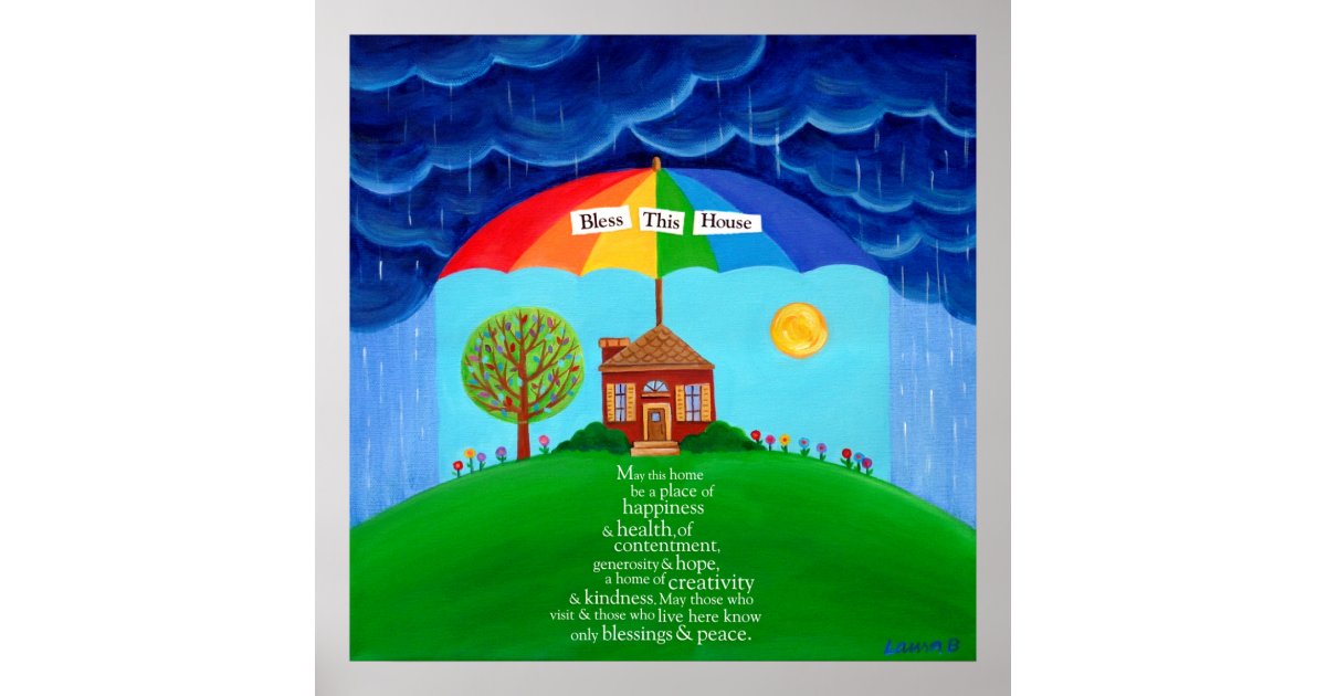 Bless This House-Blessing for the Home Poster | Zazzle.com