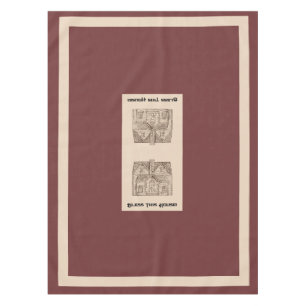 Bless This House w/ text & image template 52" x 70 Tablecloth