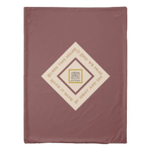 Bless This House w/ text & image templates Duvet Cover