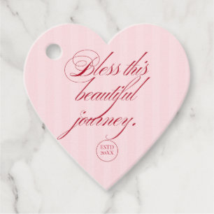 Bless This Journey Customizable Year Wedding Favor Tags