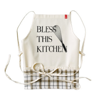 Bless this Kitchen Zazzle HEART Apron