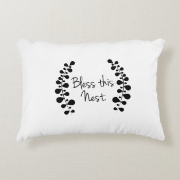 Bless This Nest Throw Pillow by Studio_304 at Zazzle