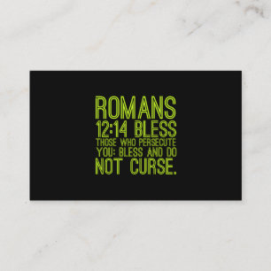 Bless those who persecute you Bible Jesus Christia Business Card
