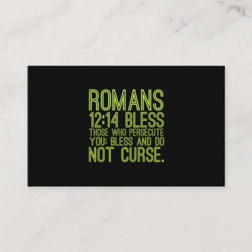 Bless those who persecute you Bible Jesus Christia Business Card