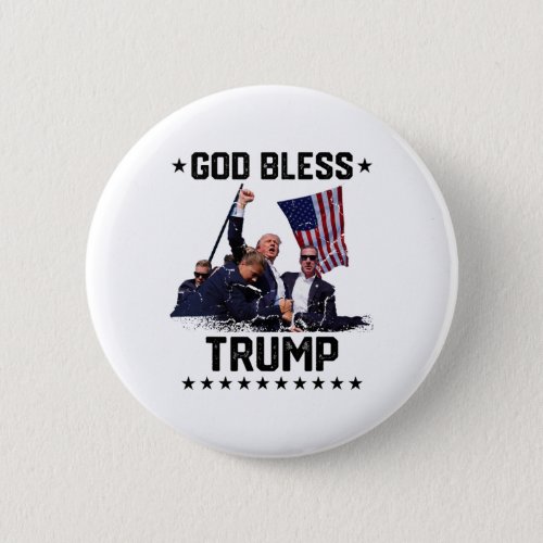 Bless Trump 2024 Fist Rally Trump Rally Shot 2024  Button