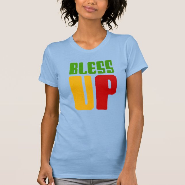 bless up tee shirt (Front)