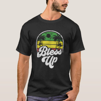 Bless Up Vintage Jamaica Reggae Jamaican Vacation T-Shirt