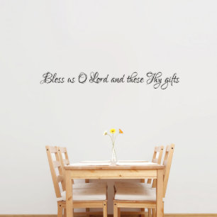 Bless Us O Lord Religious Wall Sticker Quote