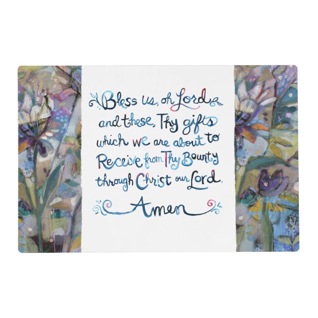 Bless Us Oh Lord Catholic Prayer Placemat (Front)