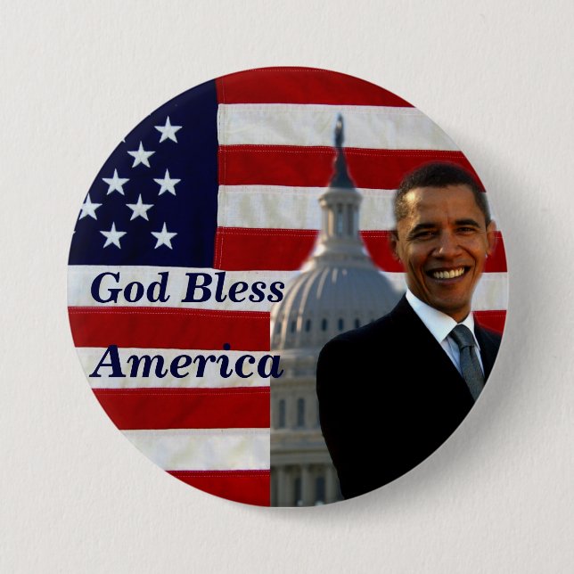 Bless USA_ Pinback Button (Front)