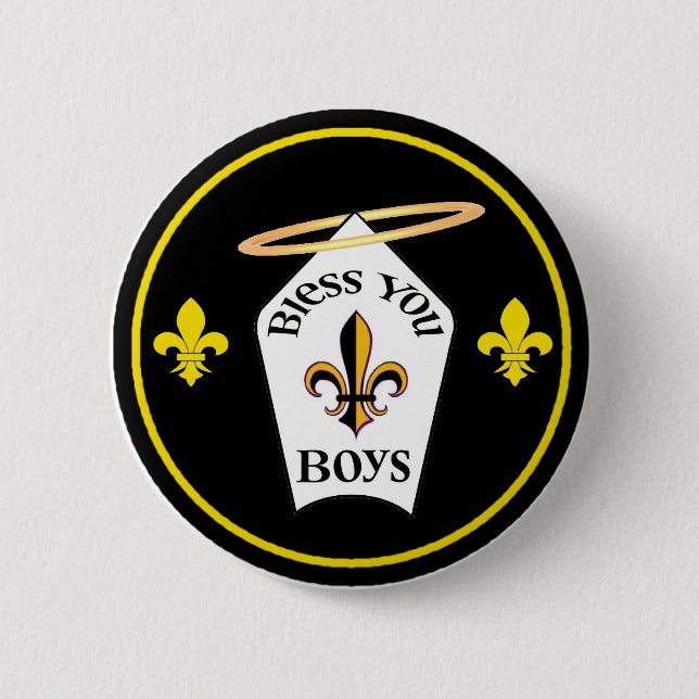 Bless You Boys Emblem Pinback Button (Front)