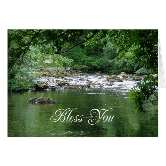 Bless you card showing a river (Front Horizontal)