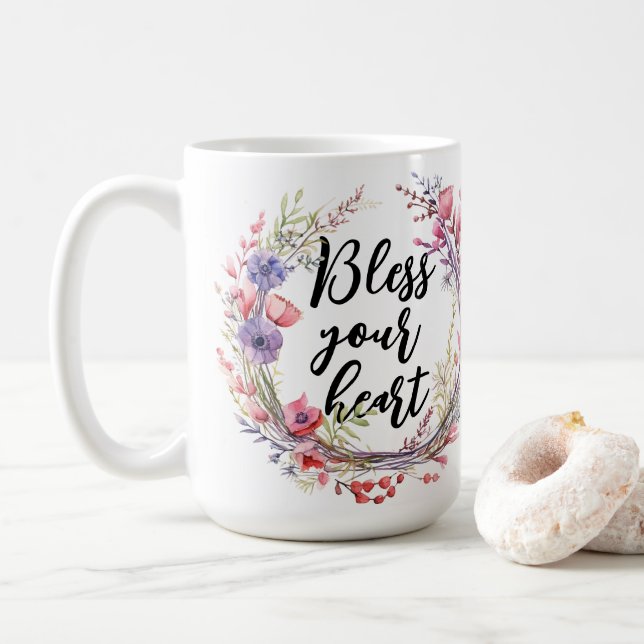 Bless Your Heart Coffee Mug (With Donut)