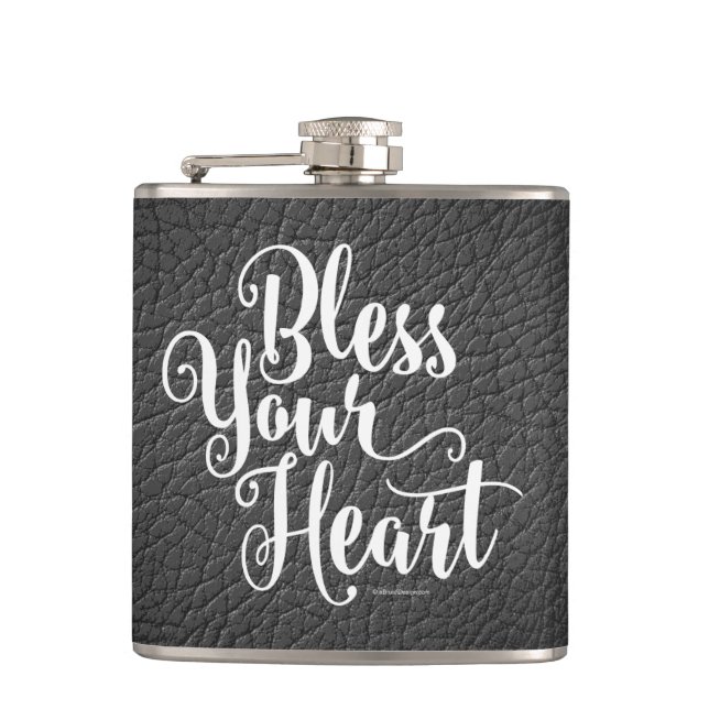 Bless Your Heart Hip Flask (Front)
