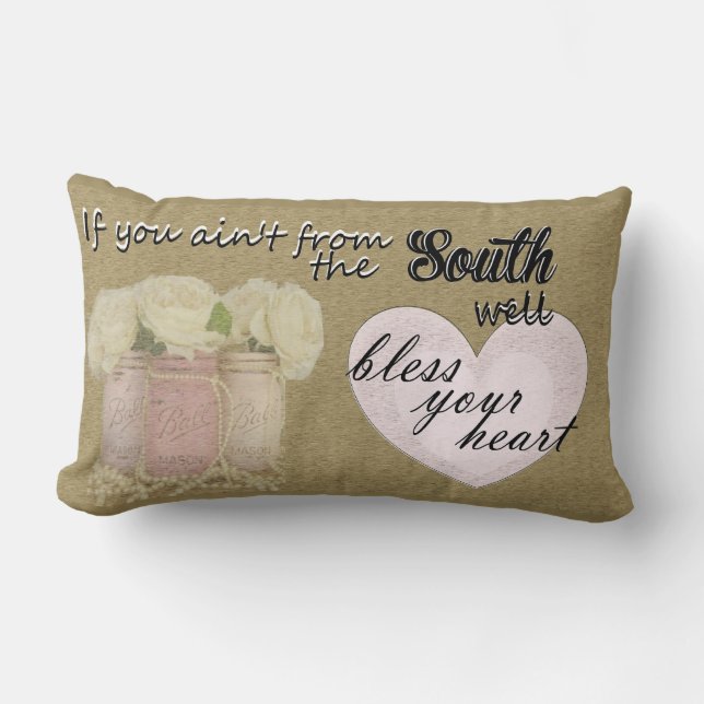 Bless Your Heart Lumbar Pillow (Front)