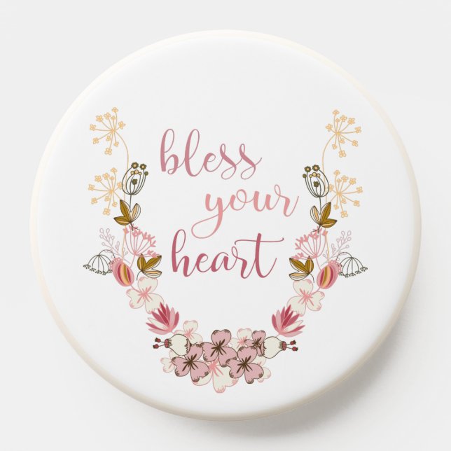 Bless Your Heart (pink flowers) PopSocket (Popsocket)