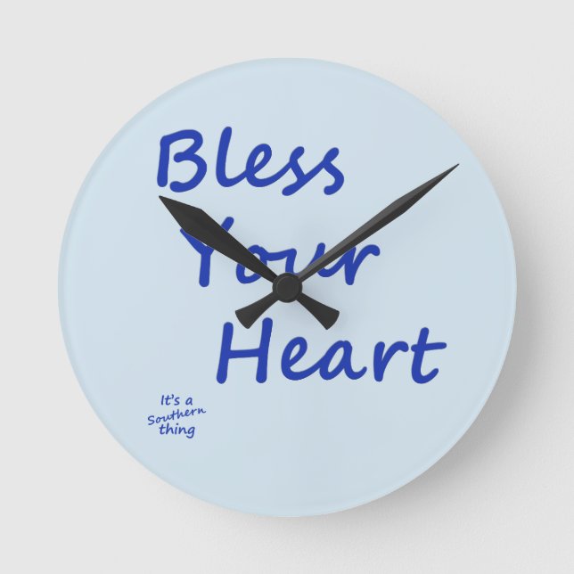 Bless Your Heart Round Clock (Front)