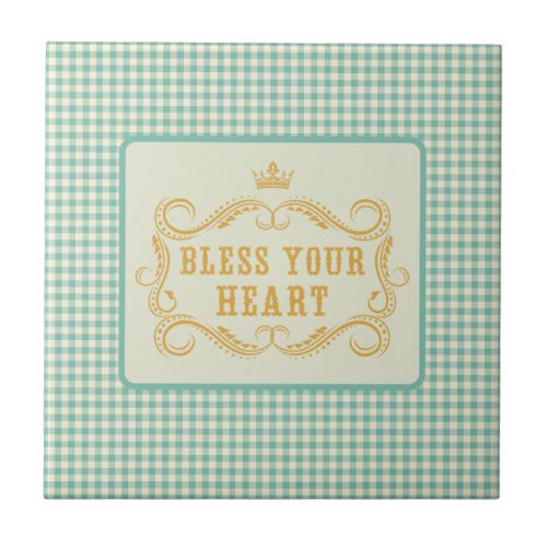 Bless Your Heart Southern Quote  Ceramic Tile