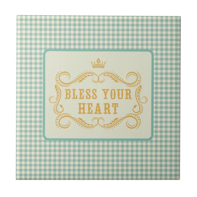Bless Your Heart Southern Quote  Ceramic Tile (Front)