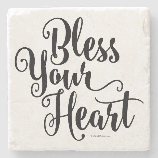 Bless Your Heart Stone Coaster (Front)