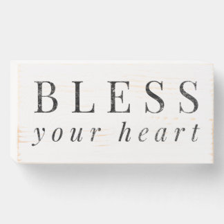 Bless Your Heart Wooden Box Sign