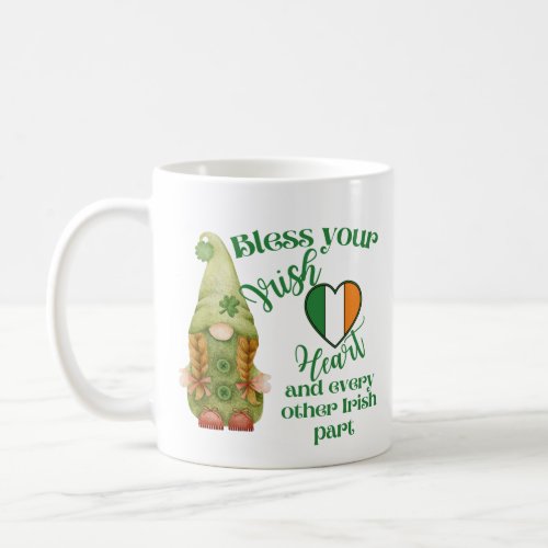 Bless Your Irish Heart Gnome St Patricks Day IRL Coffee Mug
