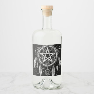 Bless your moonwater- Glass wine bottle Liquor Bottle Label