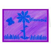 Blessed abstract butterfly and flower cards (Front Horizontal)