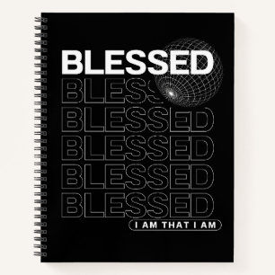 Blessed Affirmation Typography Notebook