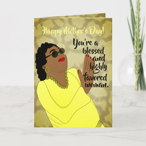 Blessed African American Mothers Day Card