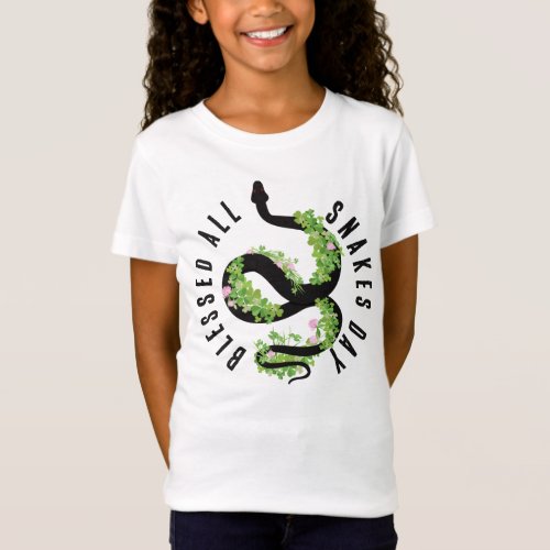 Blessed All Snakes Day Lucky Serpent  Clover T_Shirt