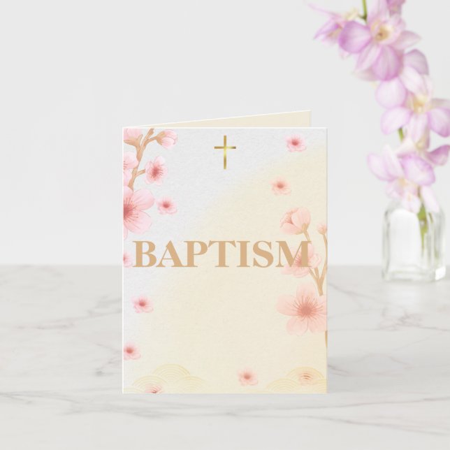 "Blessed and Baptized: A Day to Remember" Card (Orchid)