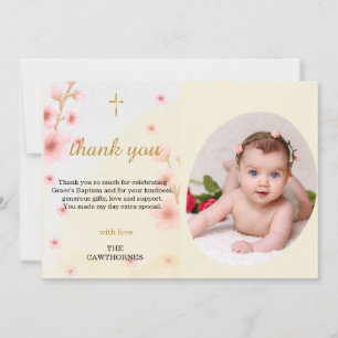 "Blessed and Baptized: A Day to Remember" Thank You Card