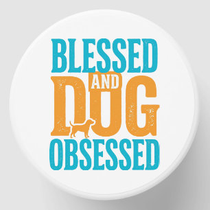 Blessed And Dog Obsessed Vintage Dog Lover Design_ Mini Candle Favors