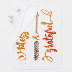 blessed and grateful thanksgiving baby blanket