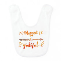 blessed and grateful thanksgiving bib