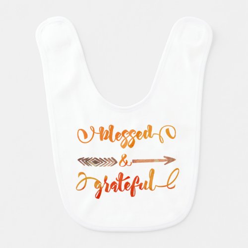 blessed and grateful thanksgiving bib