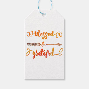 blessed and grateful thanksgiving gift tags