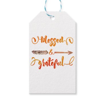 blessed and grateful thanksgiving gift tags