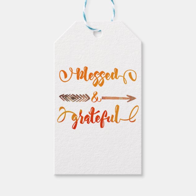 Blessed And Grateful Thanksgiving Gift Tags