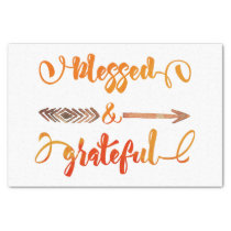 blessed and grateful thanksgiving tissue paper