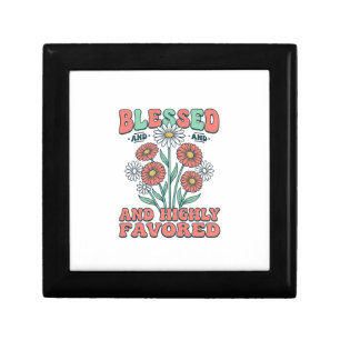 Blessed and Highly Favored Floral Vintage Design_1 Gift Box