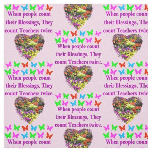 BLESSED AND INSPIRING TEACHER DESIGN FABRIC