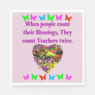 BLESSED AND INSPIRING TEACHER DESIGN PAPER NAPKINS