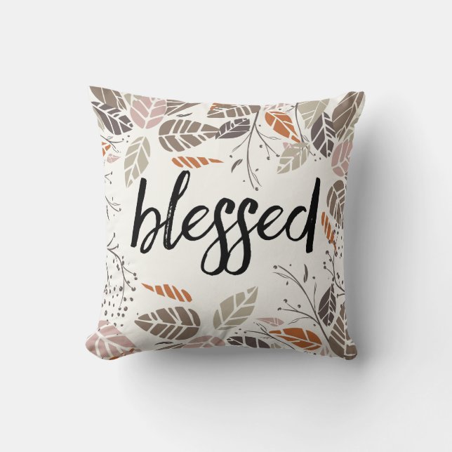 Blessed and Thankful Pillow (Front)