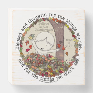 Blessed and Thankful Wooden Box Sign