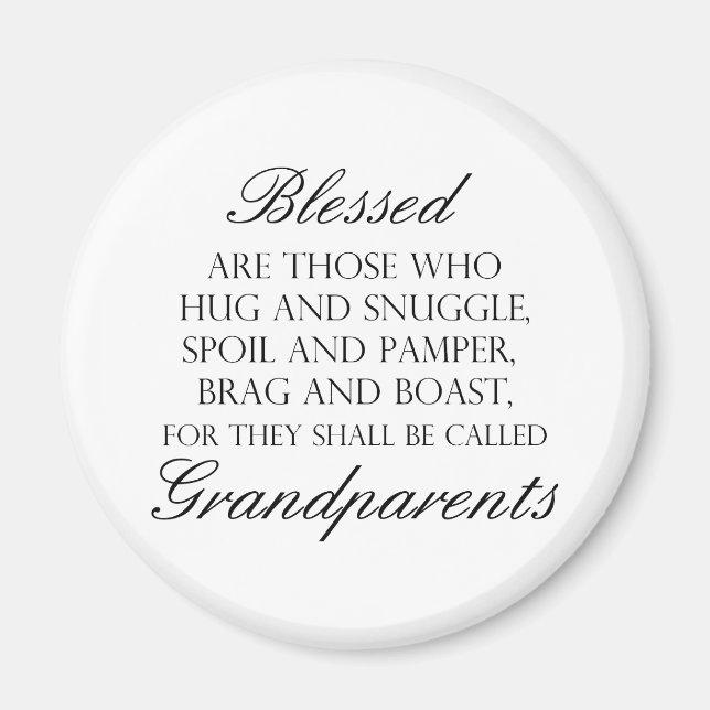 Blessed Are... Grandparents Magnet (Front)