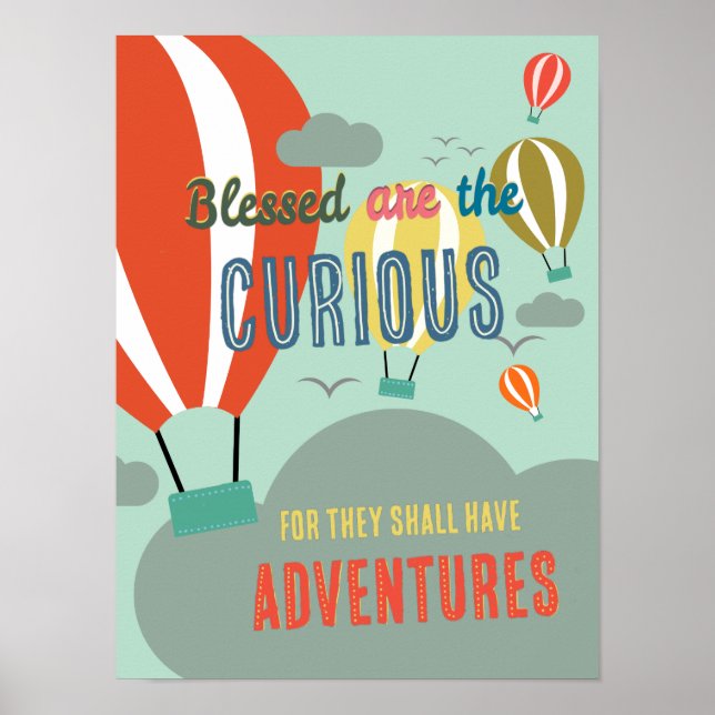 Blessed are the Curious Nursery Poster (Front)