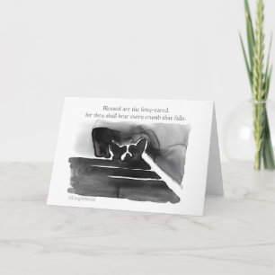 "Blessed Are the Foxy-Eared" Corgi Beatitude Card