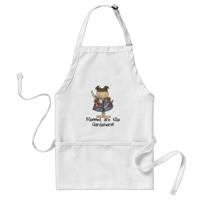 Blessed are the Gardeners Tshirts and Gifts Adult Apron (Front)